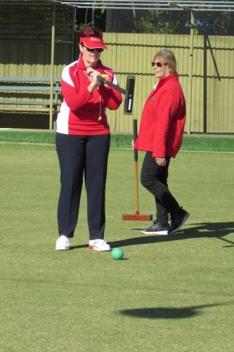 Gayle stalking the ball for a shot IMG 1254