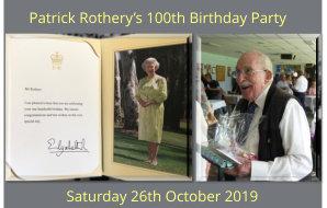 Patrick's 100'th Birthday Party Saturday 26th October 2019